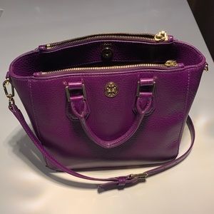 Tory Burch Robinson Pebbled Mini Square Tote